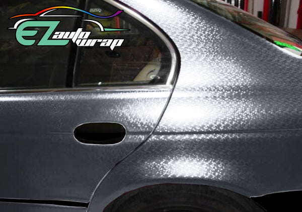 Chrome Mosaic Silver Vinyl Wrap