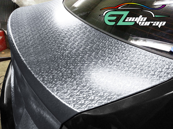 Chrome Mosaic Silver Vinyl Wrap