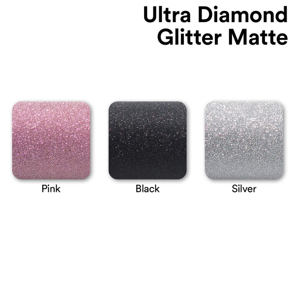 Ultra Diamond Glitter Matte Flat Pink Vinyl Wrap