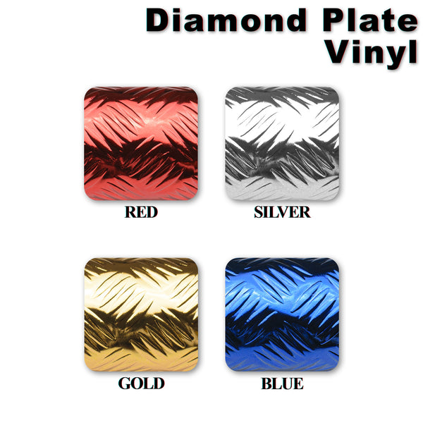 Diamond Plate Blue Vinyl Wrap