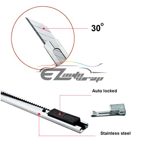 Stainless Steel 30 Degree Vinyl Wrap Knife