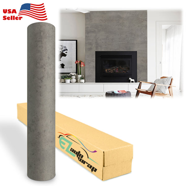 Architecture Vinyl Film Gray Concrete Rustic Textured Background Wall Wallpaper S024