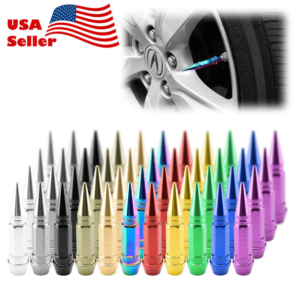 Long Spike Tire Valve Cap TVC28 (Black / Blue / Bronze / Champagne Gold / Gold / Green / Gunmetal Gray / Neo Chrome / Purple / Red / Silver)
