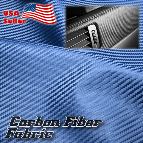 Fabric Carbon Fiber Blue Cloth Marine Vinyl 54" Wide Plain Weave Upholstery