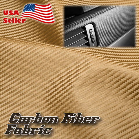 Fabric Carbon Fiber Gold Cloth Marine Vinyl 54" Wide Plain Weave Upholstery