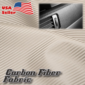 Fabric Carbon Fiber White Cloth Marine Vinyl 54" Wide Plain Weave Upholstery