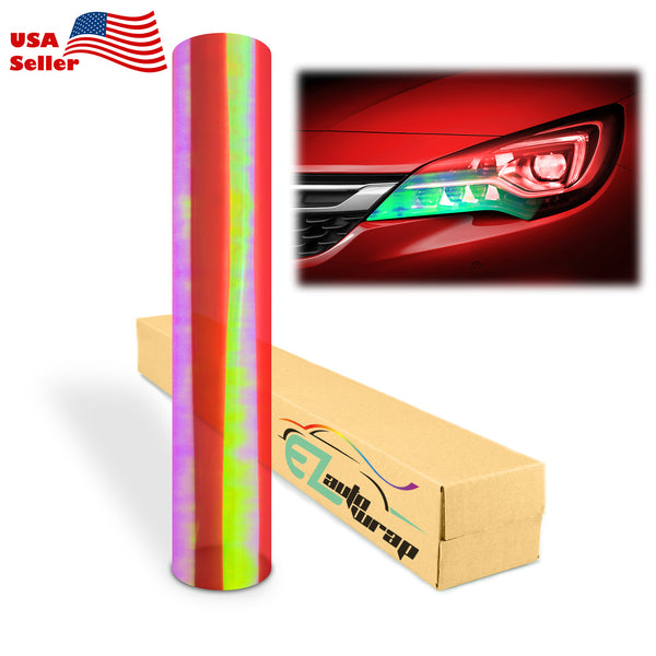 Extra Wide Chameleon Neo Pearl Red Taillight Headlight Tint Film