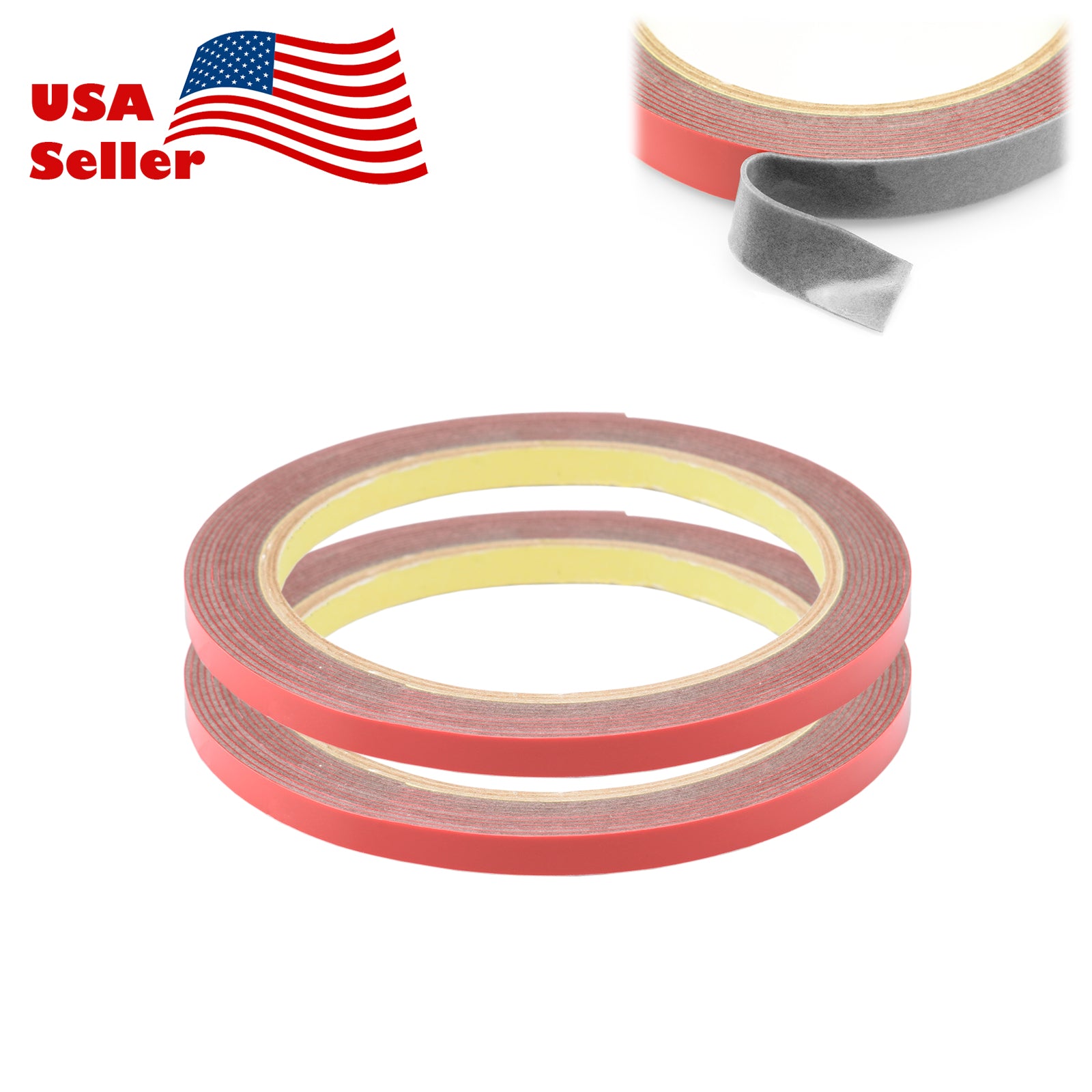 2x 3m/Roll Gray Automotive Acrylic Double Sided Tape