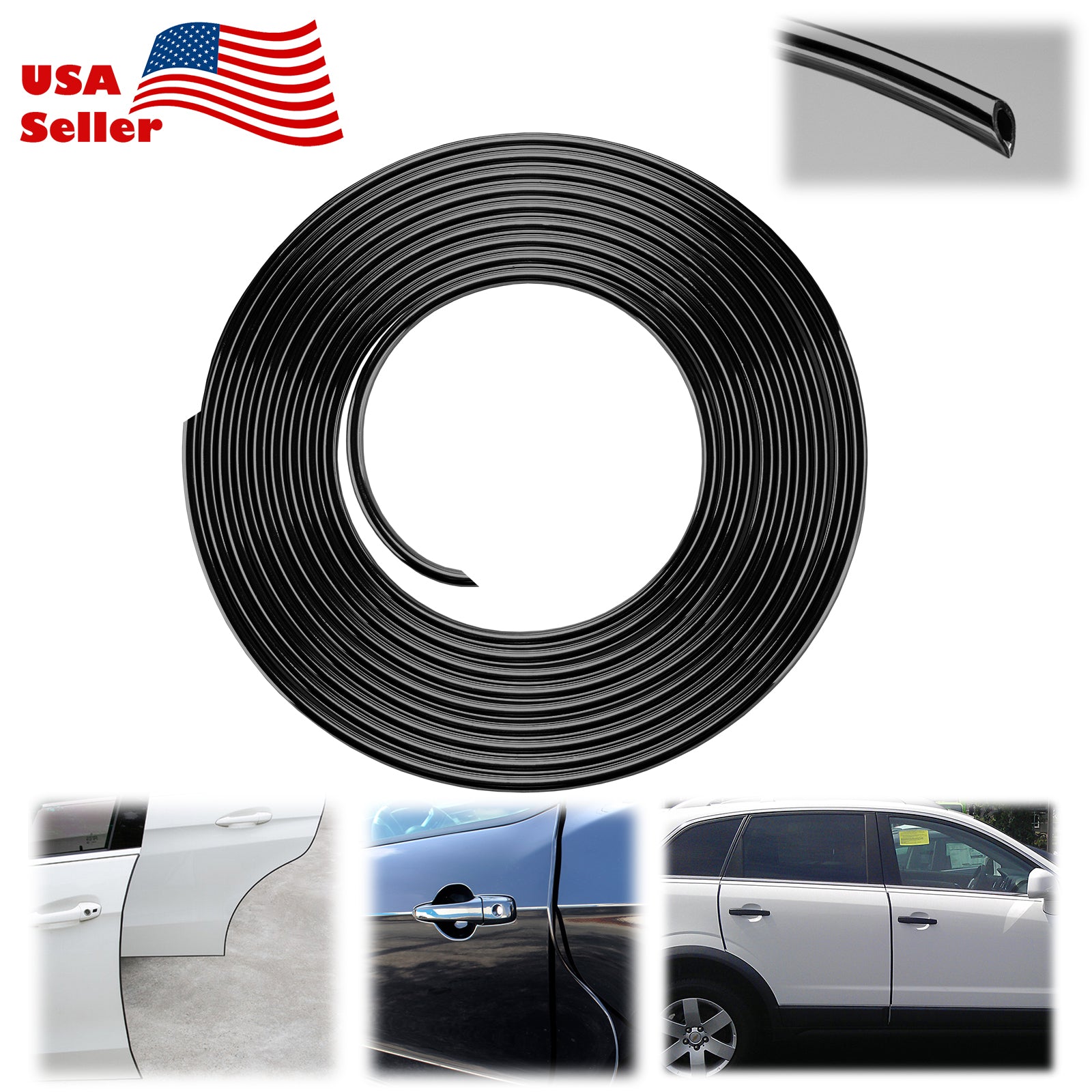 Carbon Fiber Car Door Edge Guard U Shape Trim Seal Protector Strip