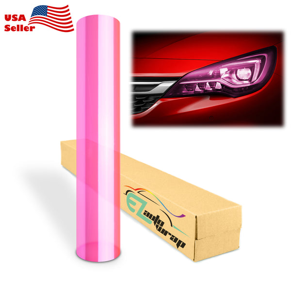 Extra Wide Glossy Taillight Headlight Pink Tint Film