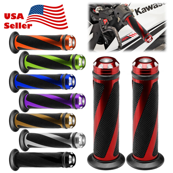 Motorcycle Hand Grips Rubber 7/8" Handle Bar 01