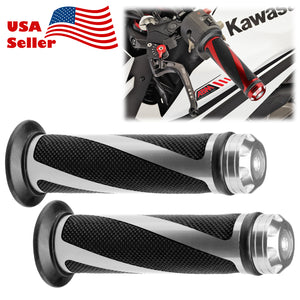 Motorcycle Hand Grips Rubber 7/8" Handle Bar 01