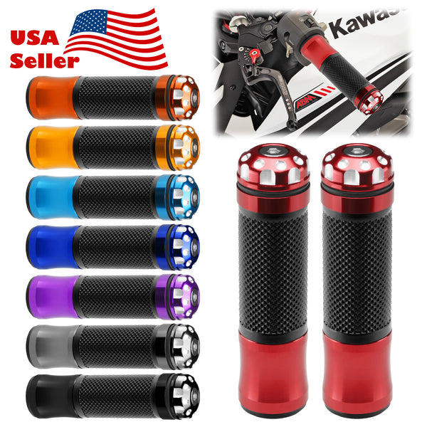 Motorcycle Hand Grips Rubber 7/8" Handle Bar 02