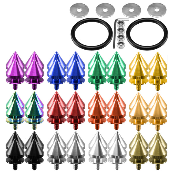 Bumper Fastener Quick Release Spike Style (Black / Blue / Bronze / Champagne Gold / Gold / Green / Gunmetal Gray / Neo Chrome / Orange Purple / Red / Silver)