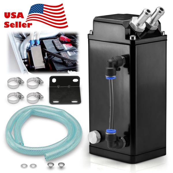Billet Aluminum Square Engine Oil Catch Tank #02 (Black / Blue / Gold / Green / Neo Chrome / Purple / Red / Silver)