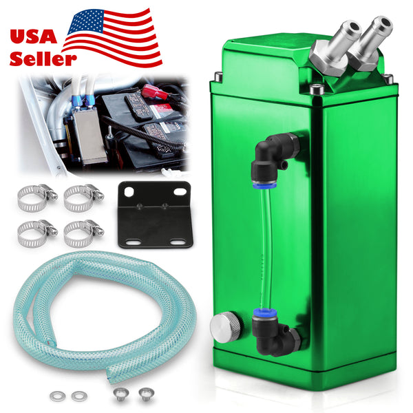 Billet Aluminum Square Engine Oil Catch Tank #02 (Black / Blue / Gold / Green / Neo Chrome / Purple / Red / Silver)