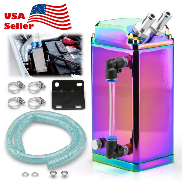 Billet Aluminum Square Engine Oil Catch Tank #02 (Black / Blue / Gold / Green / Neo Chrome / Purple / Red / Silver)