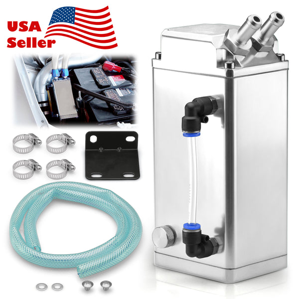Billet Aluminum Square Engine Oil Catch Tank #02 (Black / Blue / Gold / Green / Neo Chrome / Purple / Red / Silver)