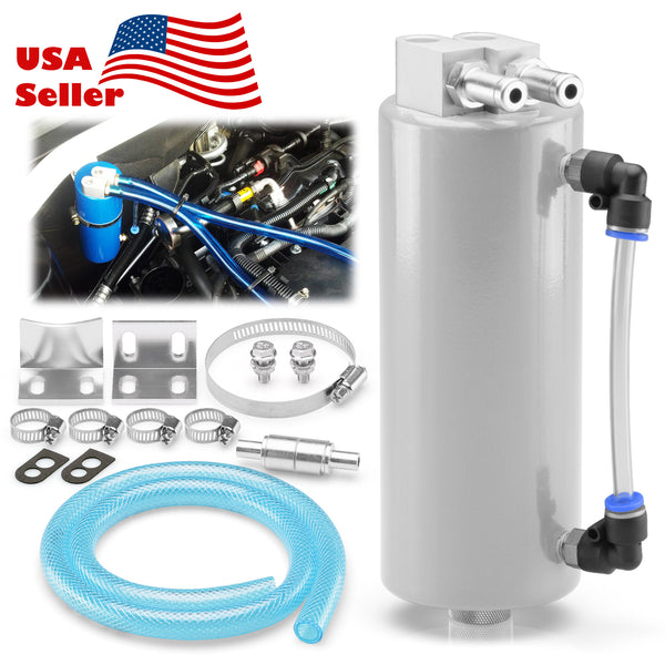 Billet Aluminum High Capacity Engine Oil Catch Tank #01 (Black / Blue / Gold / Purple / Red / Silver)