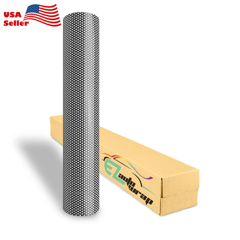 Perforated One Way Vision Black Print Media Vinyl Window Film
