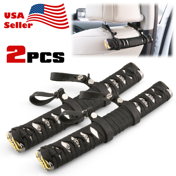 Universal Headrest Samurai Grab Handles 2pcs (Beige Black / Black / Black Red / Black White / Blue Black / Red Black)
