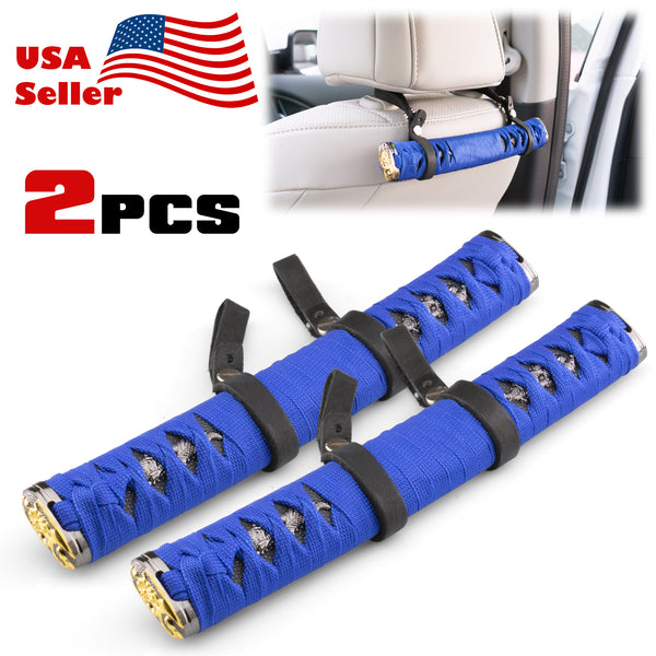 Universal Headrest Samurai Grab Handles 2pcs (Beige Black / Black / Black Red / Black White / Blue Black / Red Black)