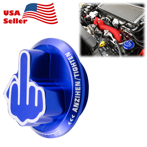 Middle Finger Engine Oil Filter Tank Cap For Subaru (Black / Blue / Gold / Red / Silver)