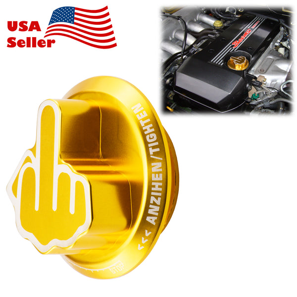 Middle Finger Engine Oil Filter Tank Cap For Toyota (Black / Blue / Gold / Red / Silver)