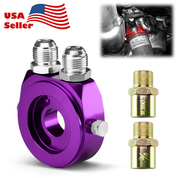Engine Oil Filter Cooler Adapter (Black / Blue / Gold / Purple / Red / Silver)