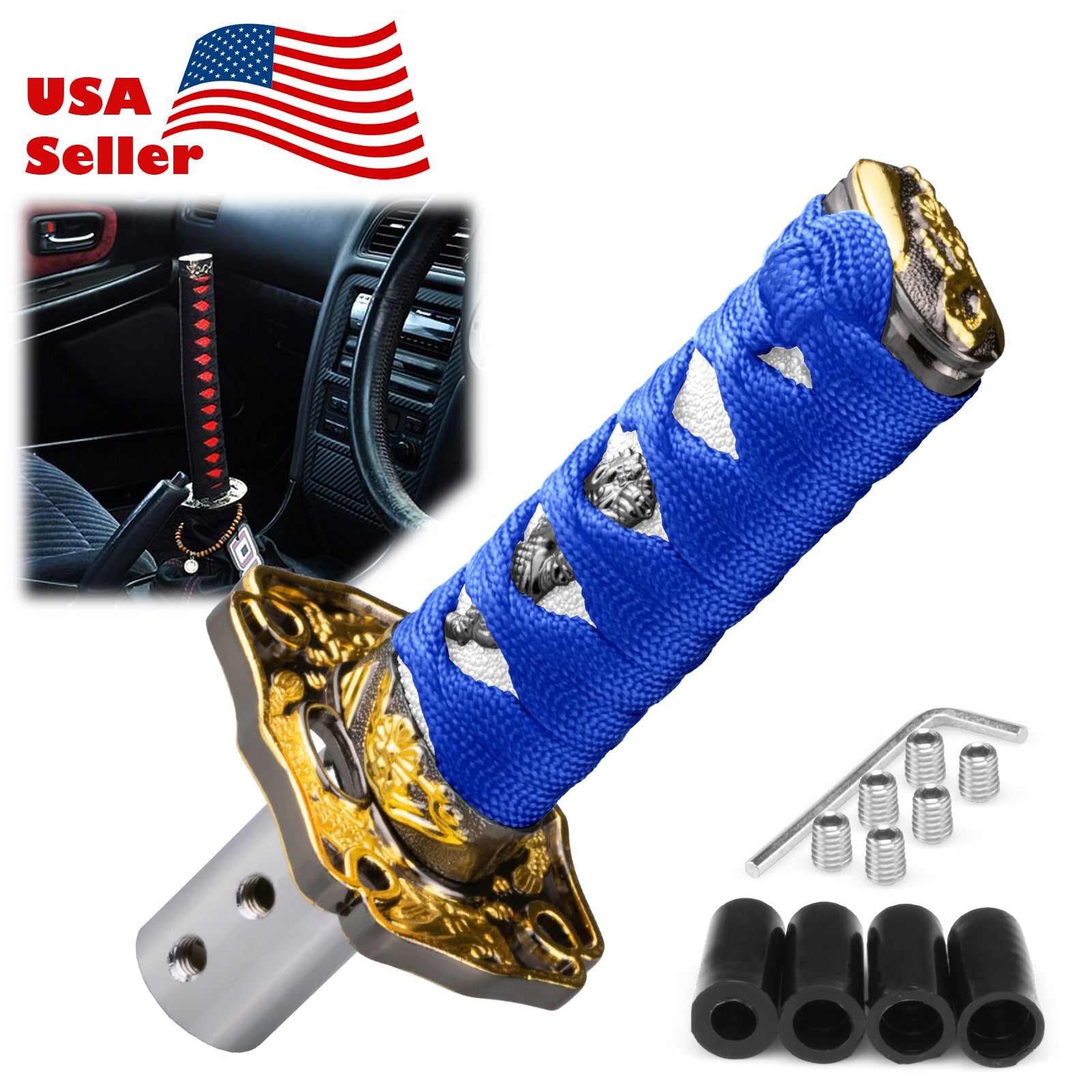 Universal Samurai Sword Shift Knob (Black / Black Red / Black