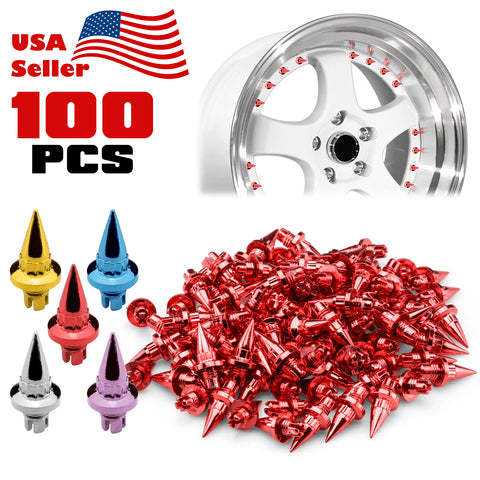 100pcs Spiked Wheel Rivets PC-WRL01 (Blue / Gold / Purple / Red / Silver)