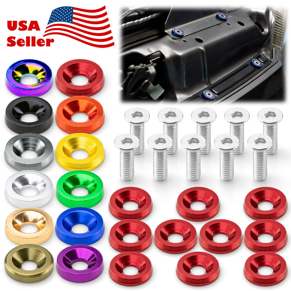 Aluminum Washer Screw Kit (Black / Blue / Bronze / Champagne Gold / Gold / Green / Gunmetal Gray / Neo Chrome / Orange / Purple / Red / Silver)
