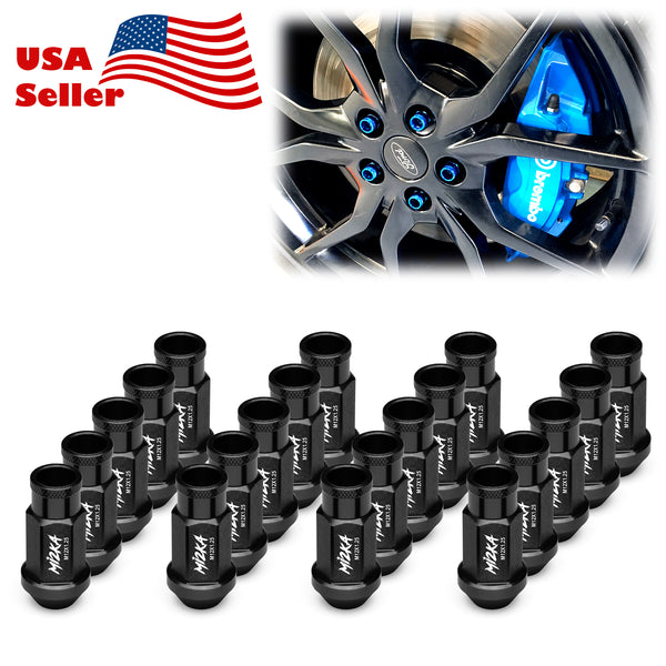 20pcs Aluminum Extended Wheel Lug Nuts M12x1.25 WN01 (Black / Blue / Gold / Green / Gunmetal Gray / Neo Chrome / Orange / Purple / Red / Silver)