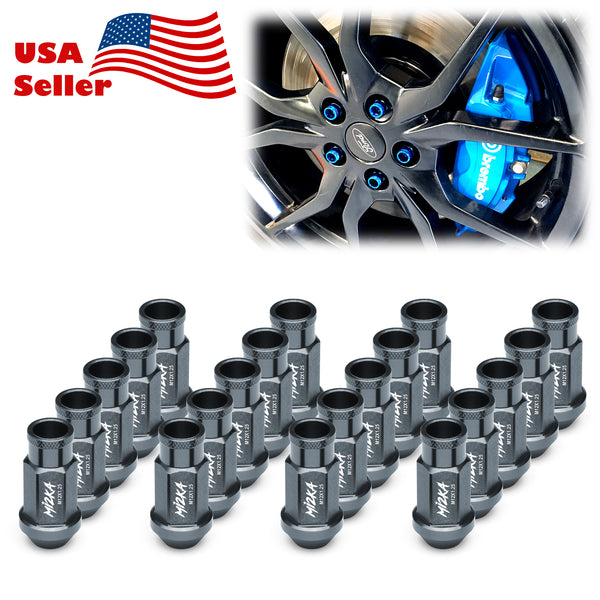 20pcs Aluminum Extended Wheel Lug Nuts M12x1.25 WN01 (Black / Blue / Gold / Green / Gunmetal Gray / Neo Chrome / Orange / Purple / Red / Silver)