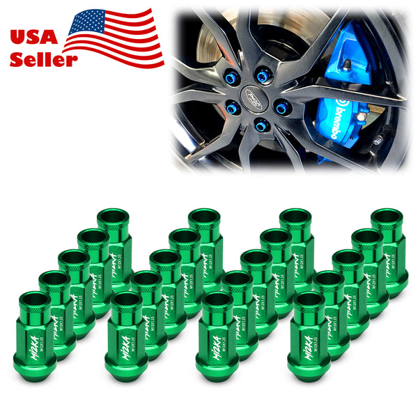 20pcs Aluminum Extended Wheel Lug Nuts M12x1.25 WN01 (Black / Blue / Gold / Green / Gunmetal Gray / Neo Chrome / Orange / Purple / Red / Silver)