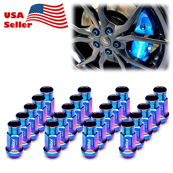 20pcs Aluminum Extended Wheel Lug Nuts M12x1.50 WN01 (Black / Blue / Gold / Green / Gunmetal Gray / Neo Chrome / Orange / Purple / Red / Silver)