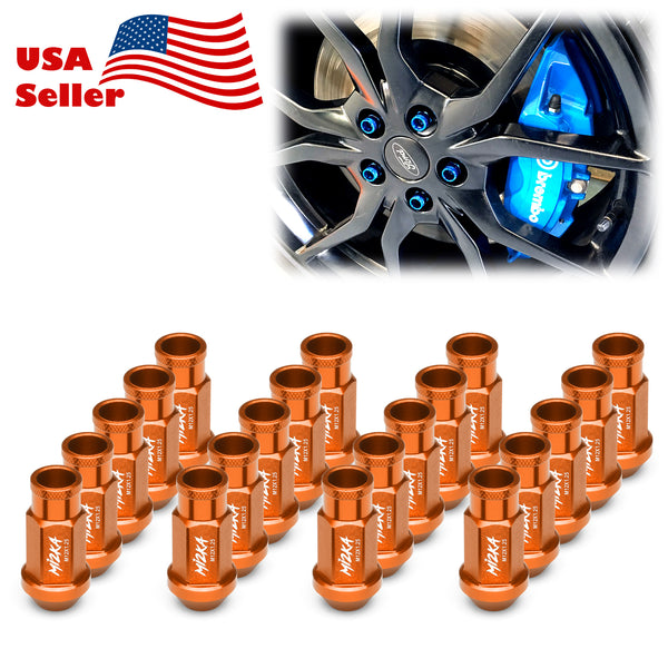 20pcs Aluminum Extended Wheel Lug Nuts M12x1.25 WN01 (Black / Blue / Gold / Green / Gunmetal Gray / Neo Chrome / Orange / Purple / Red / Silver)