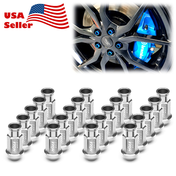 20pcs Aluminum Extended Wheel Lug Nuts M12x1.25 WN01 (Black / Blue / Gold / Green / Gunmetal Gray / Neo Chrome / Orange / Purple / Red / Silver)