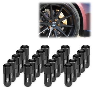20pcs Aluminum Extended Wheel Lug Nuts M12x1.50 WN02 (Black / Blue / Gold / Green / Gunmetal Gray / Neo Chrome / Orange / Purple / Red / Silver)