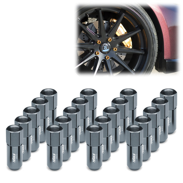20pcs Aluminum Extended Wheel Lug Nuts M12x1.50 WN02 (Black / Blue / Gold / Green / Gunmetal Gray / Neo Chrome / Orange / Purple / Red / Silver)