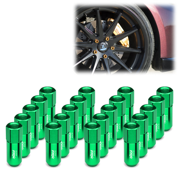 20pcs Aluminum Extended Wheel Lug Nuts M12x1.25 WN02 (Black / Blue / Gold / Green / Gunmetal Gray / Neo Chrome / Orange / Purple / Red / Silver)