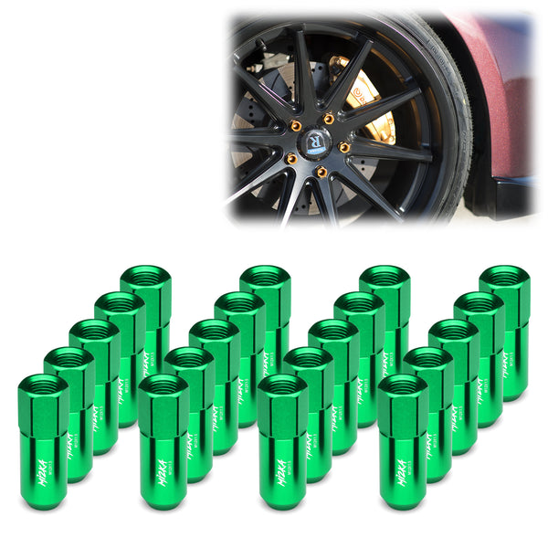 20pcs Aluminum Extended Wheel Lug Nuts M12x1.50 WN02 (Black / Blue / Gold / Green / Gunmetal Gray / Neo Chrome / Orange / Purple / Red / Silver)