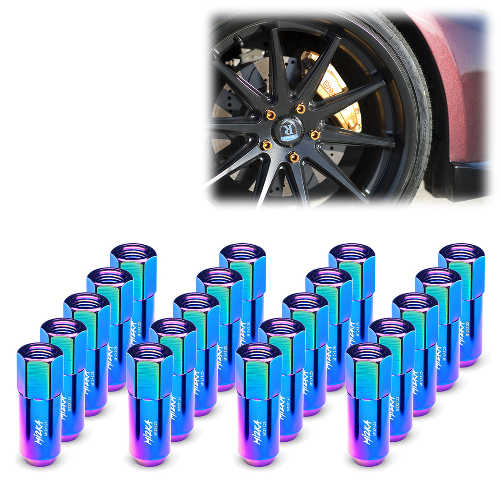 Blue clearance wheel nuts