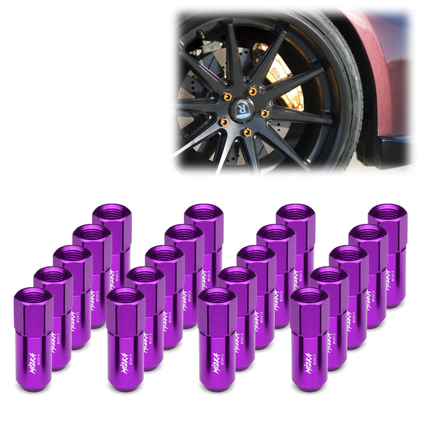 20pcs Aluminum Extended Wheel Lug Nuts M12x1.50 WN02 (Black / Blue / Gold / Green / Gunmetal Gray / Neo Chrome / Orange / Purple / Red / Silver)