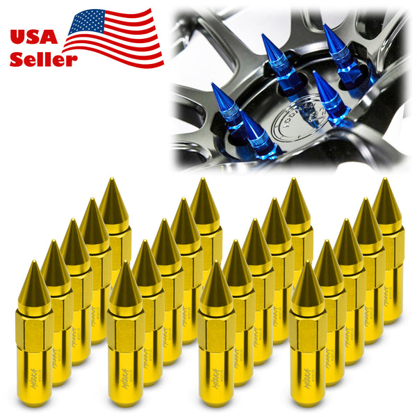 20pcs Aluminum Spiked Extended Wheel Lug Nuts M12x1.25 WN03 (Black / Blue / Gold / Green / Gunmetal Gray / Neo Chrome / Orange / Purple / Red / Silver)