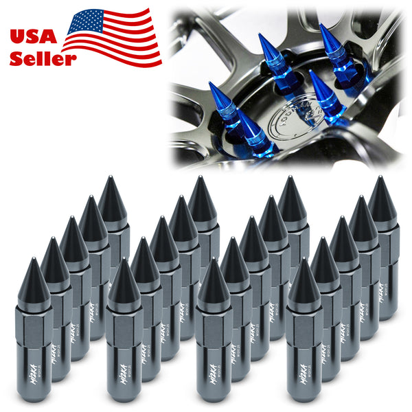 20pcs Aluminum Spiked Extended Wheel Lug Nuts M12x1.25 WN03 (Black / Blue / Gold / Green / Gunmetal Gray / Neo Chrome / Orange / Purple / Red / Silver)