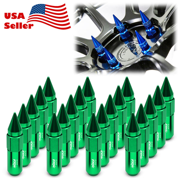 20pcs Aluminum Spiked Extended Wheel Lug Nuts M12x1.25 WN03 (Black / Blue / Gold / Green / Gunmetal Gray / Neo Chrome / Orange / Purple / Red / Silver)