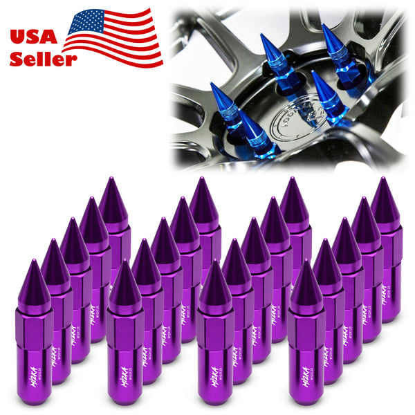 20pcs Aluminum Spiked Extended Wheel Lug Nuts M12x1.25 WN03 (Black / Blue / Gold / Green / Gunmetal Gray / Neo Chrome / Orange / Purple / Red / Silver)