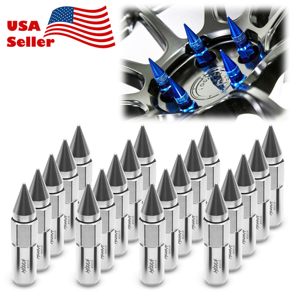 20pcs Aluminum Spiked Extended Wheel Lug Nuts M12x1.25 WN03 (Black / Blue / Gold / Green / Gunmetal Gray / Neo Chrome / Orange / Purple / Red / Silver)
