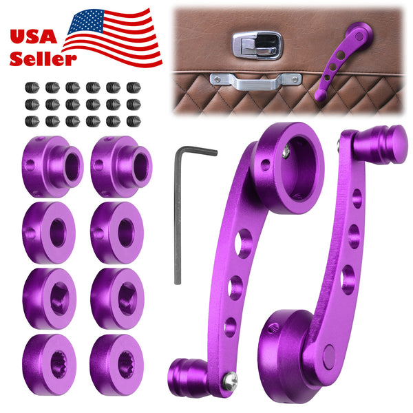 2pcs Aluminum Window Winder Crank Handle (Black / Blue / Orange / Purple / Red / Silver)